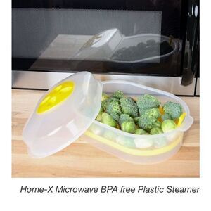 Home X Microwave BPA Free Food Steamer Great for Travel Kitchen‎ Gadgets New
